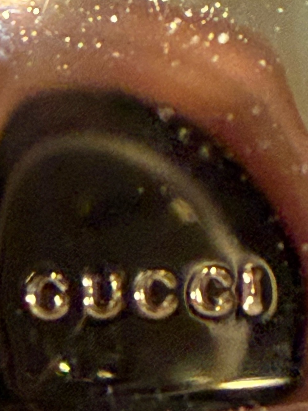 Gucci Gold-Tone Bow Cuff Bracelet with Monogram Canvas Accent - Picture 4 of 5